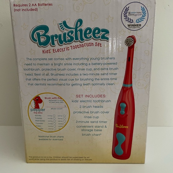 Brusheez Child Electric Toothbrush, stand, timer and extra brush head NEW IN BOX - Picture 4 of 6